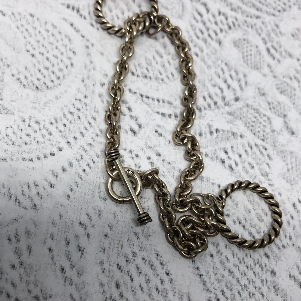 Artisan Solid Sterling Silver Circular Charms Bra… - image 3